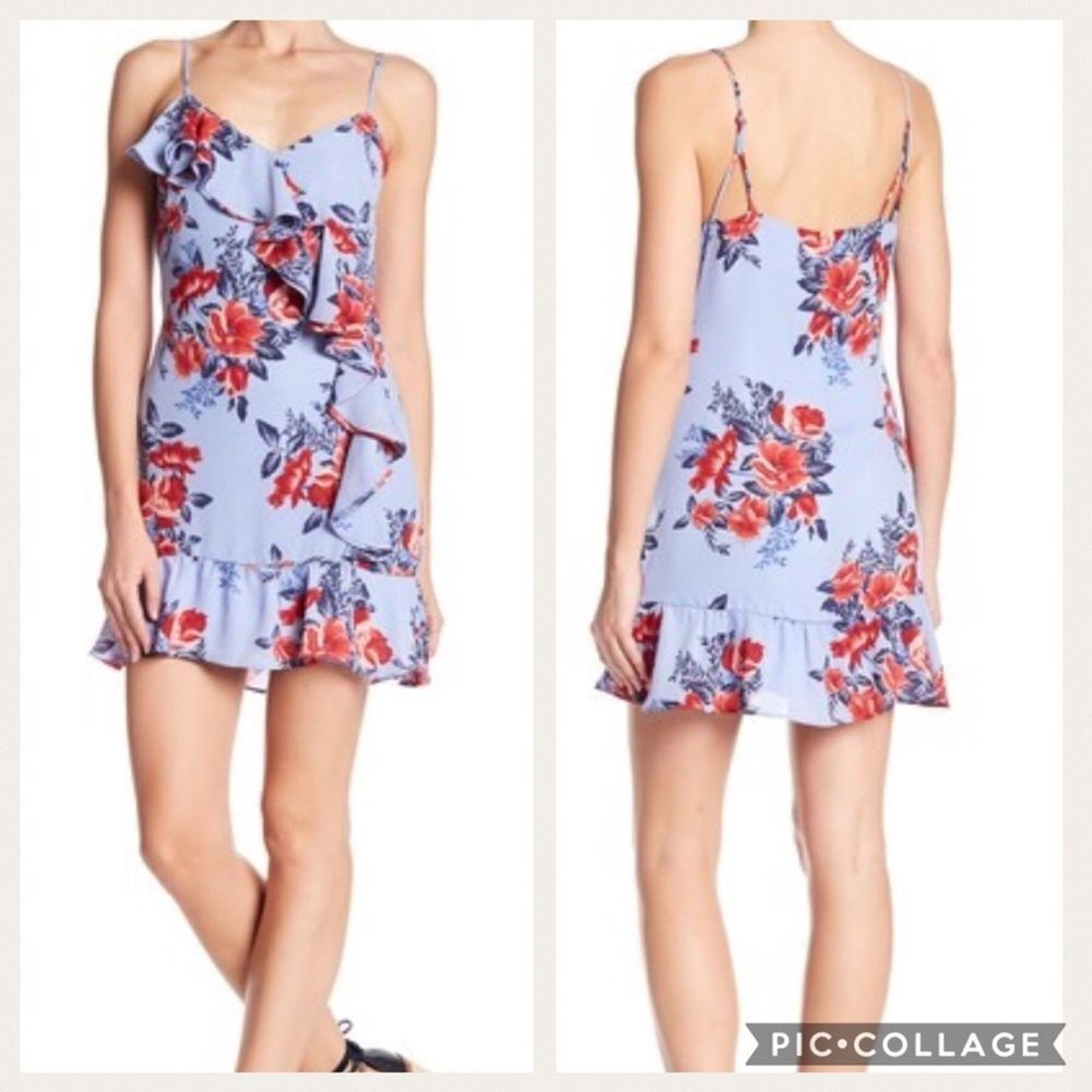 Parker Sleeveless Ruffle Dress Sz M